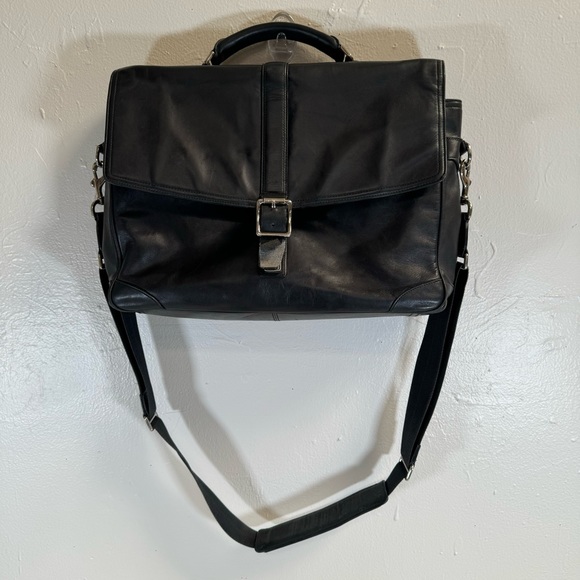 Coach Other - COACH men's leather briefcase black satchel messenger lap top bag brief case